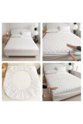 KDMD Double Waterproof Mattress Protector Encasement 40cm Breathable in White - thumbnail 5