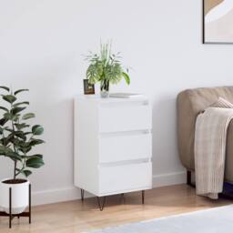 Berkfield Home Sideboard White 40x35x70 cm Engineered Wood - Size: 40 x 35 x 70 cm - thumbnail 2