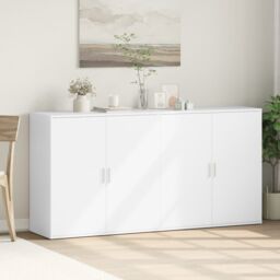 Berkfield Home Sideboards 2 pcs White 79x38x80 cm Engineered Wood - Size: 79 x 38 x 80 cm - thumbnail 3