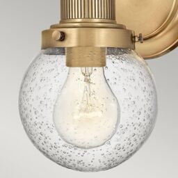 Netlighting Hinkley Poppy Bathroom Wall Lamp Heritage Brass IP44 in Yellow - thumbnail 4