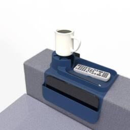 Havendro Sofa Chair Arm Rest Organiser Tray Storage Holder in Blue - thumbnail 4