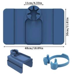 Havendro Sofa Chair Arm Rest Organiser Tray Storage Holder in Blue - thumbnail 2