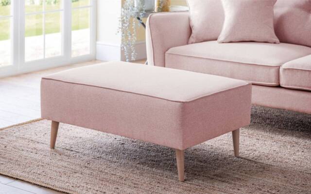 The Great Sofa Company Ailis Footstool Faro Soft Pink in Dusty Pink - image 1