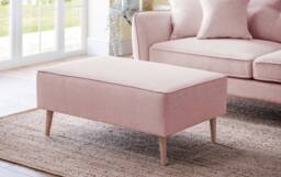 The Great Sofa Company Ailis Footstool Faro Soft Pink in Dusty Pink - thumbnail 1