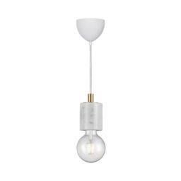 Nordlux Siv Pendant Light White Marble Dining Room E27 Mains 7cm
