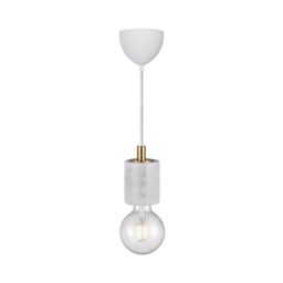 Nordlux Vintage Indoor Pendant Light White Marble E27 Retro - Mains Powered, IP20 - thumbnail 3