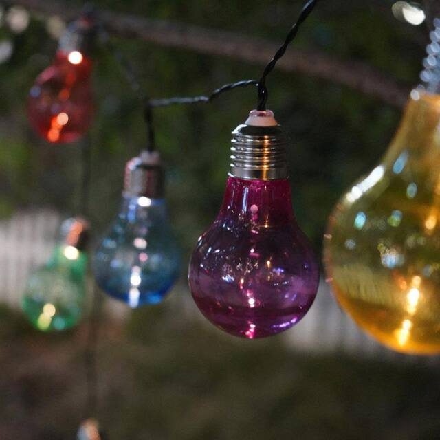 Voltico 10 Solar LED Festoon Light Bulbs - Warm White Garden Glow - image 1