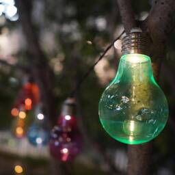Voltico 10 Solar LED Festoon Light Bulbs - Warm White Garden Glow - thumbnail 3