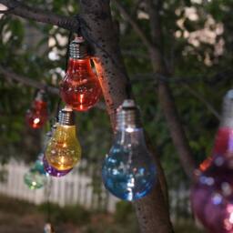 Voltico 10 Solar LED Festoon Light Bulbs - Warm White Garden Glow - thumbnail 2