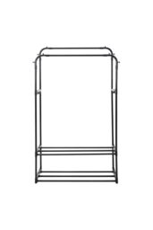 H&O Direct Modern Bedroom Clothes Rack Double Rod in Black - thumbnail 6