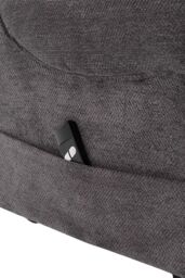 More4Homes Halton Fabric Heavy Duty Single Motor Rise Recliner Lift Mobility Chair in Charcoal - thumbnail 5