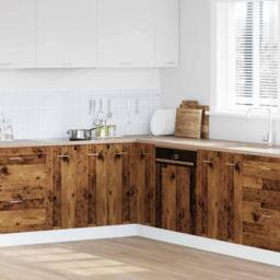 Berkfield Home Kitchen Cabinet Lyon Old Wood 75.5x75.5x81.5 cm Engineered Wood in Brown