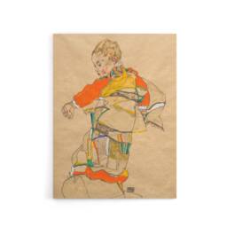 "Artery8 Anton Peschka Jr Portrait of a Child Schiele Canvas Wall Art Print in Beige - Size: W12"" x H16""" - thumbnail 1
