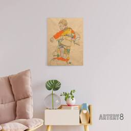 "Artery8 Anton Peschka Jr Portrait of a Child Schiele Canvas Wall Art Print in Beige - Size: W12"" x H16""" - thumbnail 3
