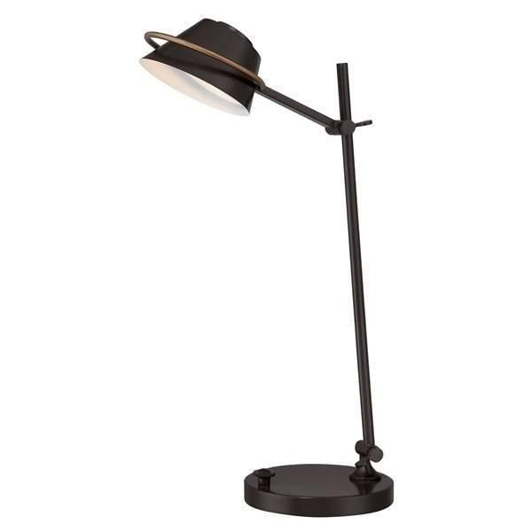 Netlighting Spencer LED 7 Light Desk Lamp Western Bronze in Brown