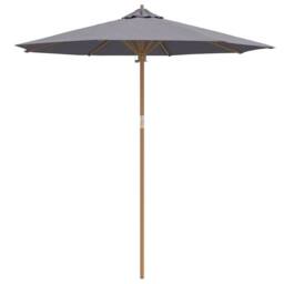 Berkfield Home Dark Grey Garden Parasol 240x260 cm Bamboo - thumbnail 1
