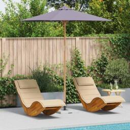 Berkfield Home Dark Grey Garden Parasol 240x260 cm Bamboo - thumbnail 2