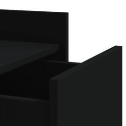Berkfield Home Decorative Bedside Cabinet Black 45x50x65 cm Engineered Wood - Size: 45 x 50 x 65 cm - thumbnail 9