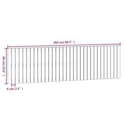 Berkfield Home Wall Headboard White 204x3x60 cm Solid Wood Pine - Size: 204 x 3 x 60 cm - thumbnail 8