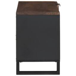 Berkfield Home TV Cabinet ‚Äì 80 x 31.5 x 46 cm Solid Wood & Engineered Wood in Brown - thumbnail 4
