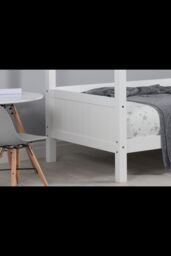 Birlea Home Bed Children's Wooden Bed Frame in White - Size: Single - thumbnail 3