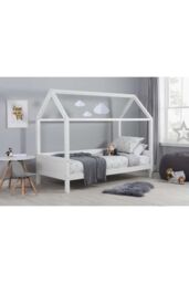 Birlea Home Bed Children's Wooden Bed Frame in White - Size: Single - thumbnail 1