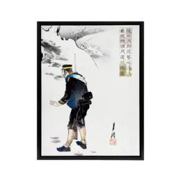 "Artery8 Captain Higuchi The Midst Of Attack Framed Canvas Wall Art Print Gekko in White - Size: W12"" x H16""" - thumbnail 1