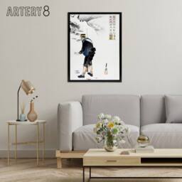 "Artery8 Captain Higuchi The Midst Of Attack Framed Canvas Wall Art Print Gekko in White - Size: W12"" x H16""" - thumbnail 3
