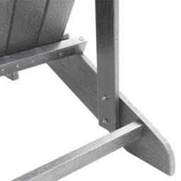 Berkfield Home Adirondack Chair with Footrest Light Grey HDPE - thumbnail 9