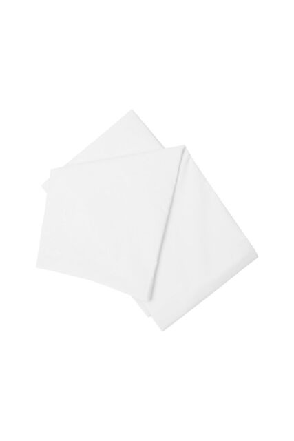 Belledorm Easy Care 200 Thread Count Cotton Polyester Percale Flat Sheet in White - Size: Single - image 1