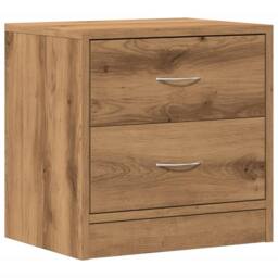 Berkfield Home Stylish Bedside Cabinet Artisian Oak 40x30x40 cm Engineered Wood in Brown - Size: 40 x 30 x 40 cm - thumbnail 3