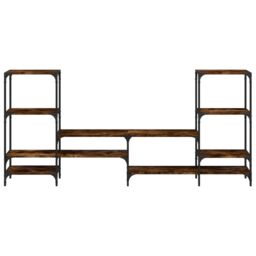 Berkfield Home TV Cabinet Smoked Oak 206.5x28.5x95 cm Engineered Wood in Brown - thumbnail 5
