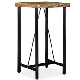Berkfield Home Bar Table Solid Reclaimed Wood 60x60x107 cm in Brown - Size: 60 x 60 x 107 cm - thumbnail 7