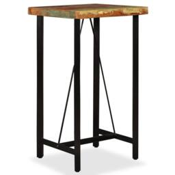 Berkfield Home Bar Table Solid Reclaimed Wood 60x60x107 cm in Brown - Size: 60 x 60 x 107 cm - thumbnail 2