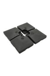 H&O Direct HDPE Square Fillable Cantilever Umbrella Stand Set in Black - thumbnail 4