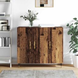 Berkfield Home Sideboard with Storage with Door Brown 90 x 34 x 80 cm Engineered wood - thumbnail 4