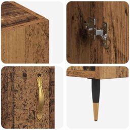 Berkfield Home Sideboard with Storage with Door Brown 90 x 34 x 80 cm Engineered wood - thumbnail 9