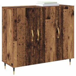 Berkfield Home Sideboard with Storage with Door Brown 90 x 34 x 80 cm Engineered wood - thumbnail 3