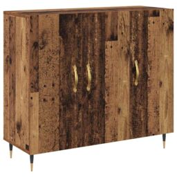 Berkfield Home Sideboard with Storage with Door Brown 90 x 34 x 80 cm Engineered wood - thumbnail 2