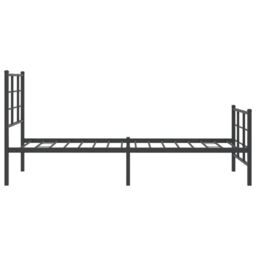 Berkfield Home Metal Bed Frame without Mattress with Footboard Black 75x190cm - Size: 75x190 cm - thumbnail 6