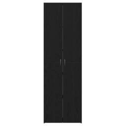 Berkfield Home Elegant Black Oak Office Cabinet 60 x 32 x 190 cm, made from engi - Size: 60 x 32 x 190 cm - thumbnail 7
