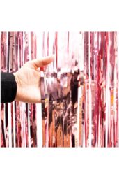 Netagon Shimmer Tinsel Curtain 2.5M x 1M Rose Gold - thumbnail 5