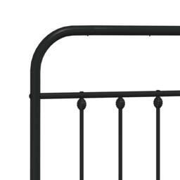Berkfield Home Metal Bed Frame with Headboard & Footboard Black 193x203 cm - thumbnail 9