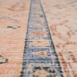 Kukoon Taupe Distressed Soft Washable & Liquid Repellent Living Room Area Rug in Peach - Size: 60 cm x 240 cm - thumbnail 9