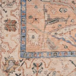 Kukoon Taupe Distressed Soft Washable & Liquid Repellent Living Room Area Rug in Peach - Size: 60 cm x 240 cm - thumbnail 7