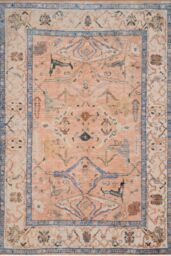 Kukoon Taupe Distressed Soft Washable & Liquid Repellent Living Room Area Rug in Peach - Size: 60 cm x 240 cm - thumbnail 2