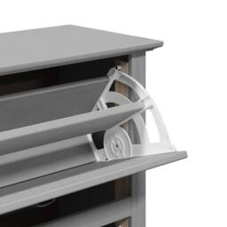 Berkfield Home Shoe Rack BODO Grey 80x35x118 cm - Size: 80 x 35 x 118 cm - thumbnail 8