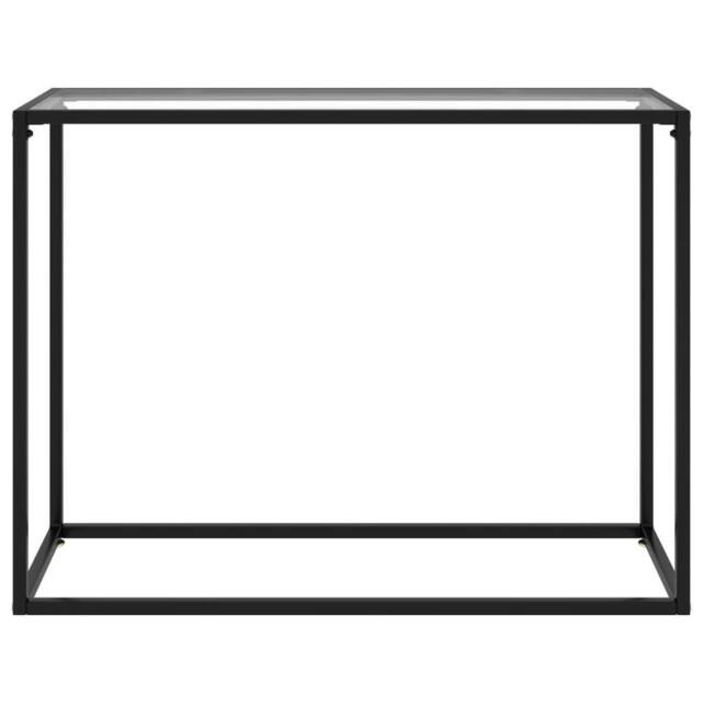 Berkfield Home Console Table Transparent 100x35x75 cm Tempered Glass in Clear - Size: 100 x 35 x 75 cm - image 1