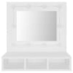 Berkfield Home Mirror Cabinet with LED White 60x31.5x62 cm - thumbnail 5