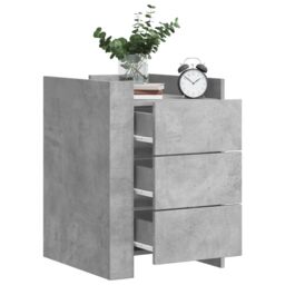 Berkfield Home Bedside Cabinet Concrete Grey 45x50x65 cm Engineered Wood - Size: 45 x 50 x 65 cm - thumbnail 1